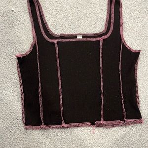 Black inside out looking top